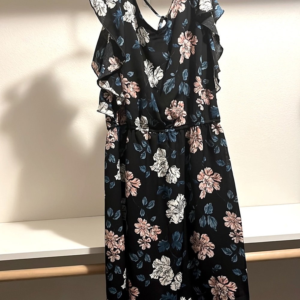 Merona Black Floral Dress